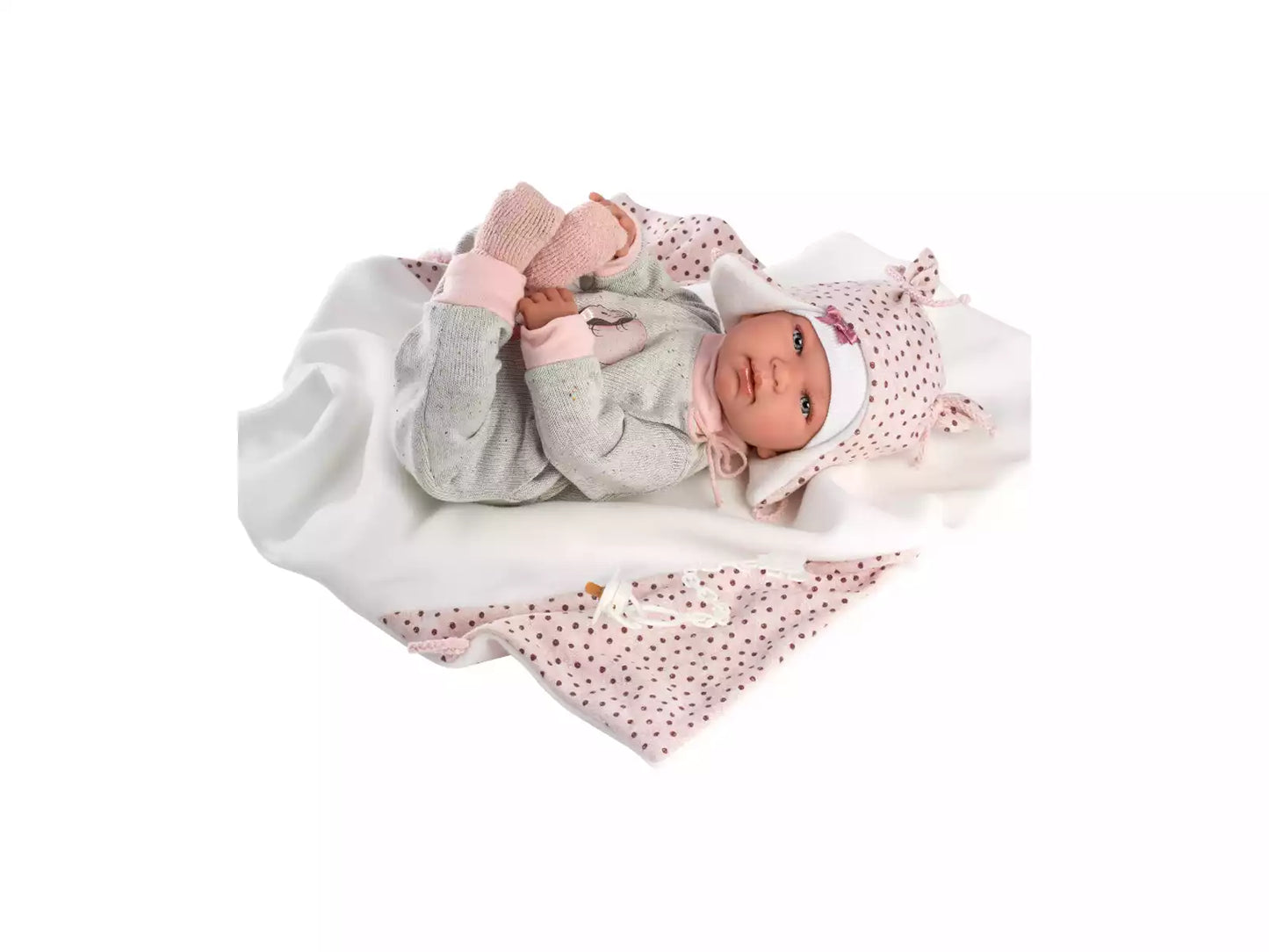 Tina Poupée nouveau-né en pleurs 44 cm.