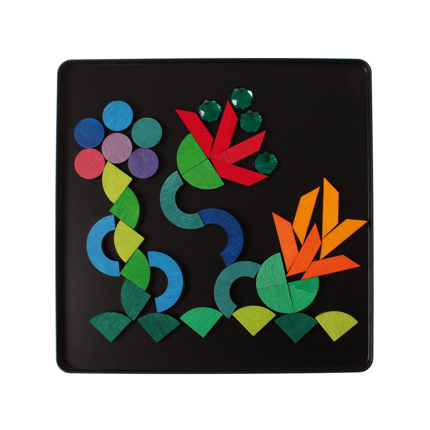 Magnétique Puzzle Triangle, Carré, Cercle avec Pièces Scintillantes