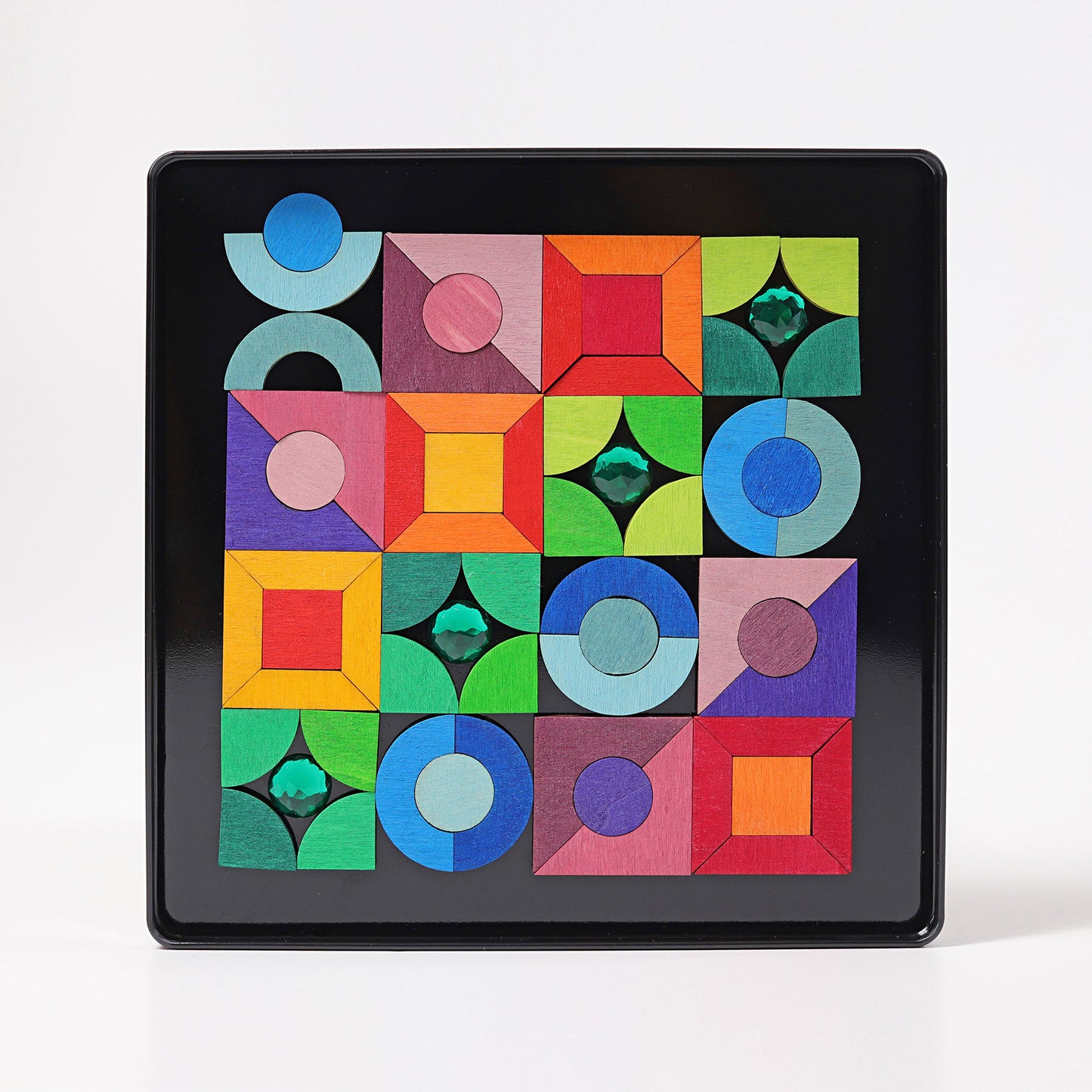 Magnétique Puzzle Triangle, Carré, Cercle avec Pièces Scintillantes