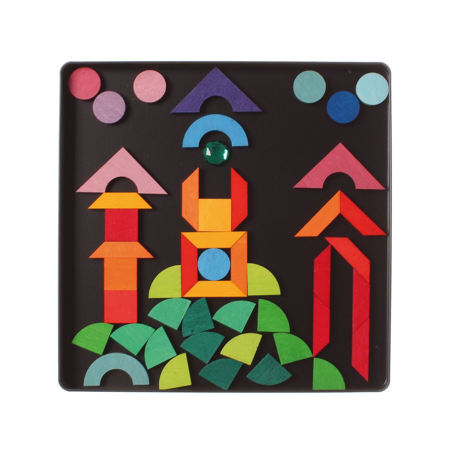 Magnétique Puzzle Triangle, Carré, Cercle avec Pièces Scintillantes