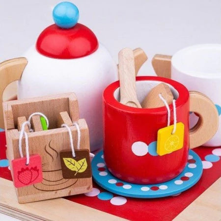 Sachets de thé en bois; lot de 4