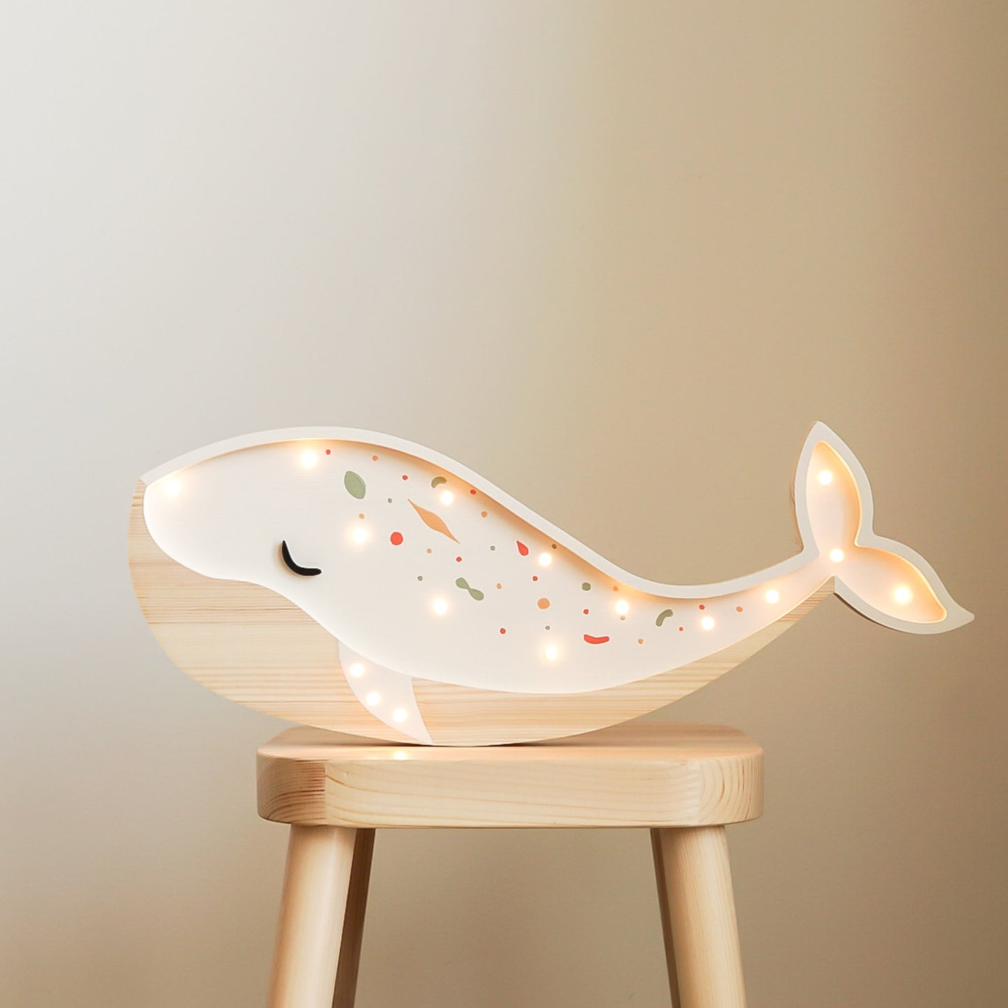 Lampe en bois de baleine/Whale Wooden Lamp