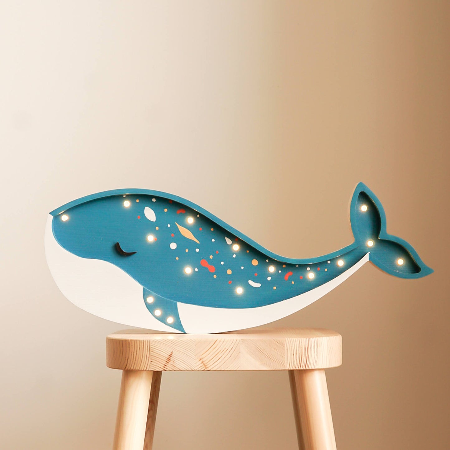 Lampe en bois de baleine/Whale Wooden Lamp