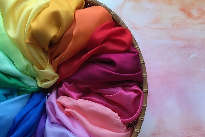 Foulard Soies de jeu de couleur unie