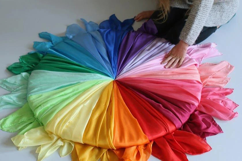 Foulard Soies de jeu de couleur unie
