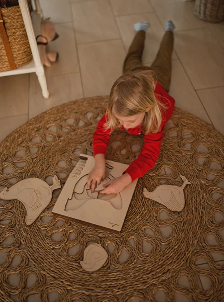 cycle de vie de la poule - puzzle en couches