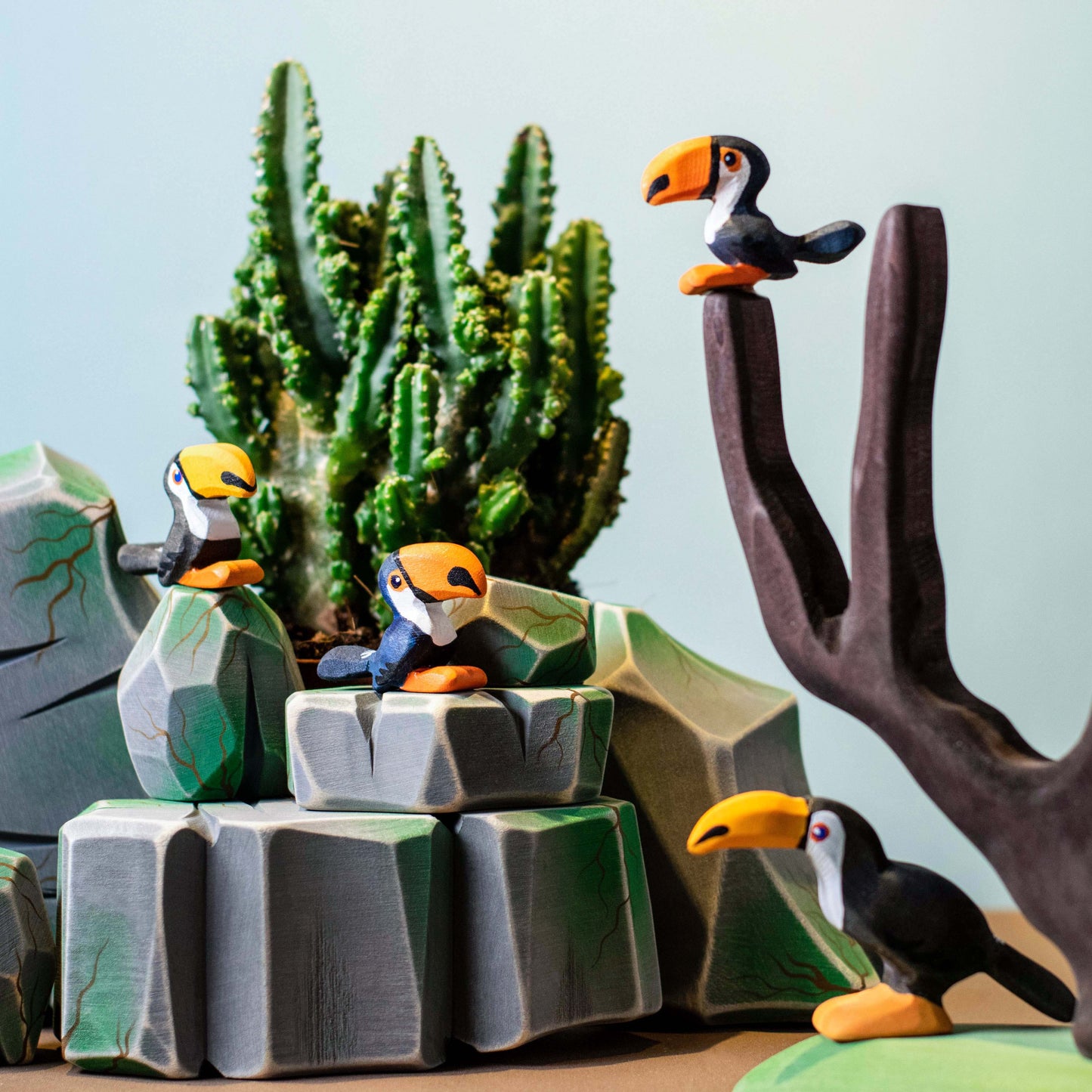 Toucan en bois
