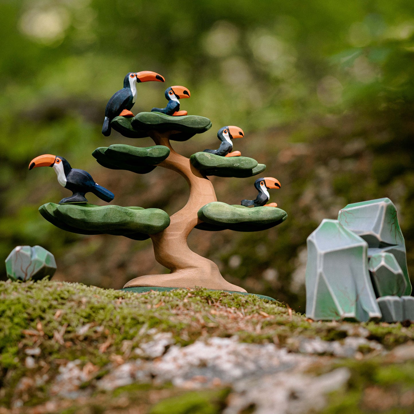 Toucan en bois