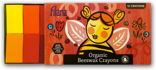 Crayons de cire d'abeille bio - 12 blocs