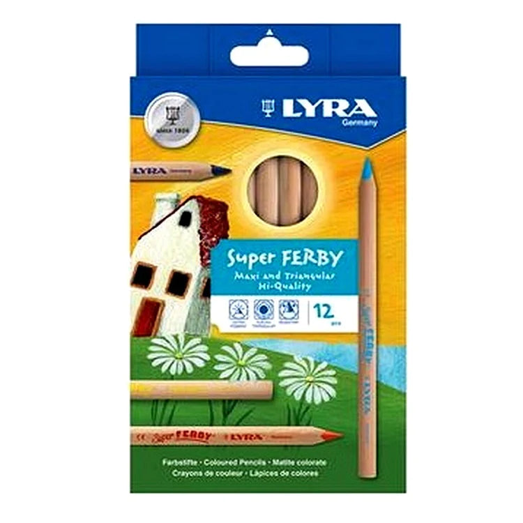 CRAYONS DE COULEURS Standard FERBY NATURAL': BOITE DE 12