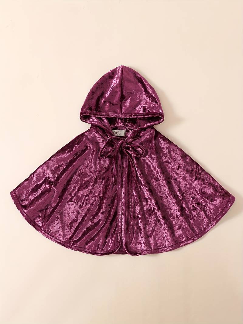 capuche en velours de couleur unie