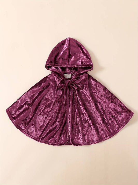 capuche en velours de couleur unie