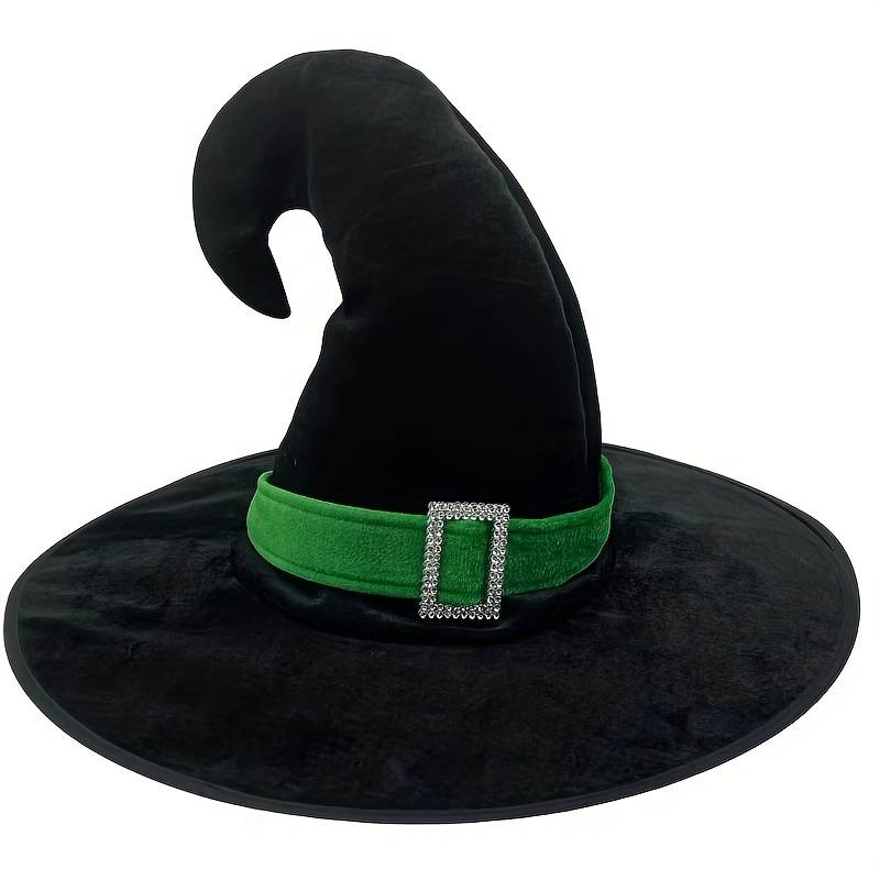Chapeau en corne incurvée en velours doré