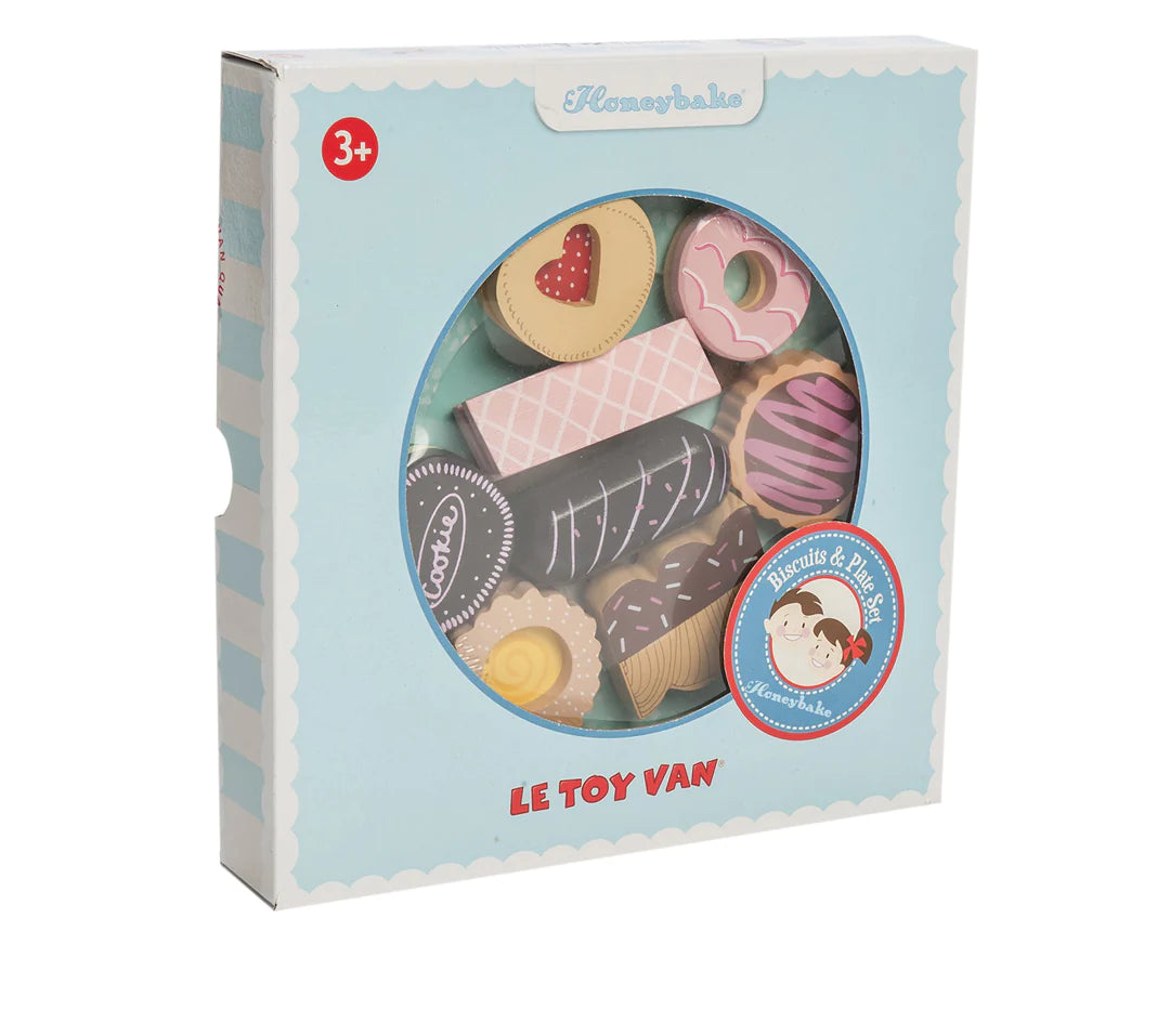 Ensemble de biscuits et d'assiettes