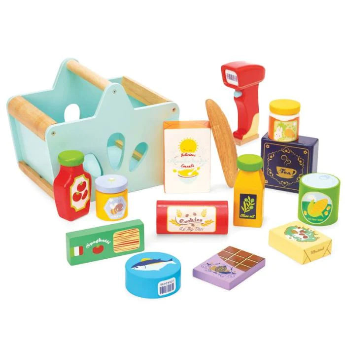 Épicerie en bois et jeu de scanner