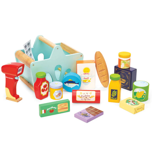 Épicerie en bois et jeu de scanner