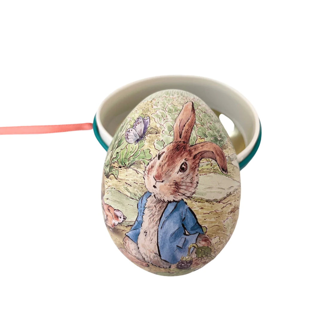 oeufs de Pierre lapin ; fond sarcelle