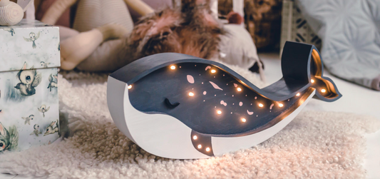 Lampe en bois de baleine/Whale Wooden Lamp