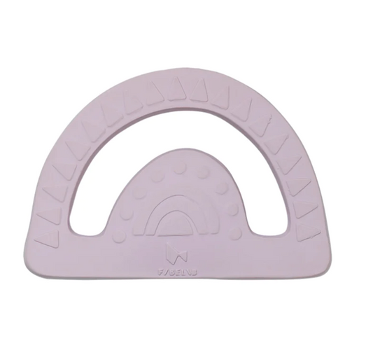 Anneau de dentition en caoutchouc naturel - Arc-en-ciel - Lilas
