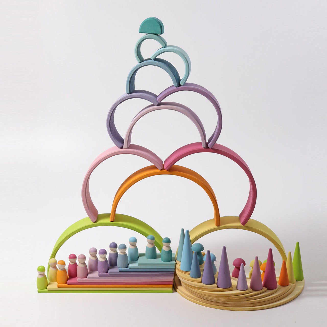 Grand arc-en-ciel pastel