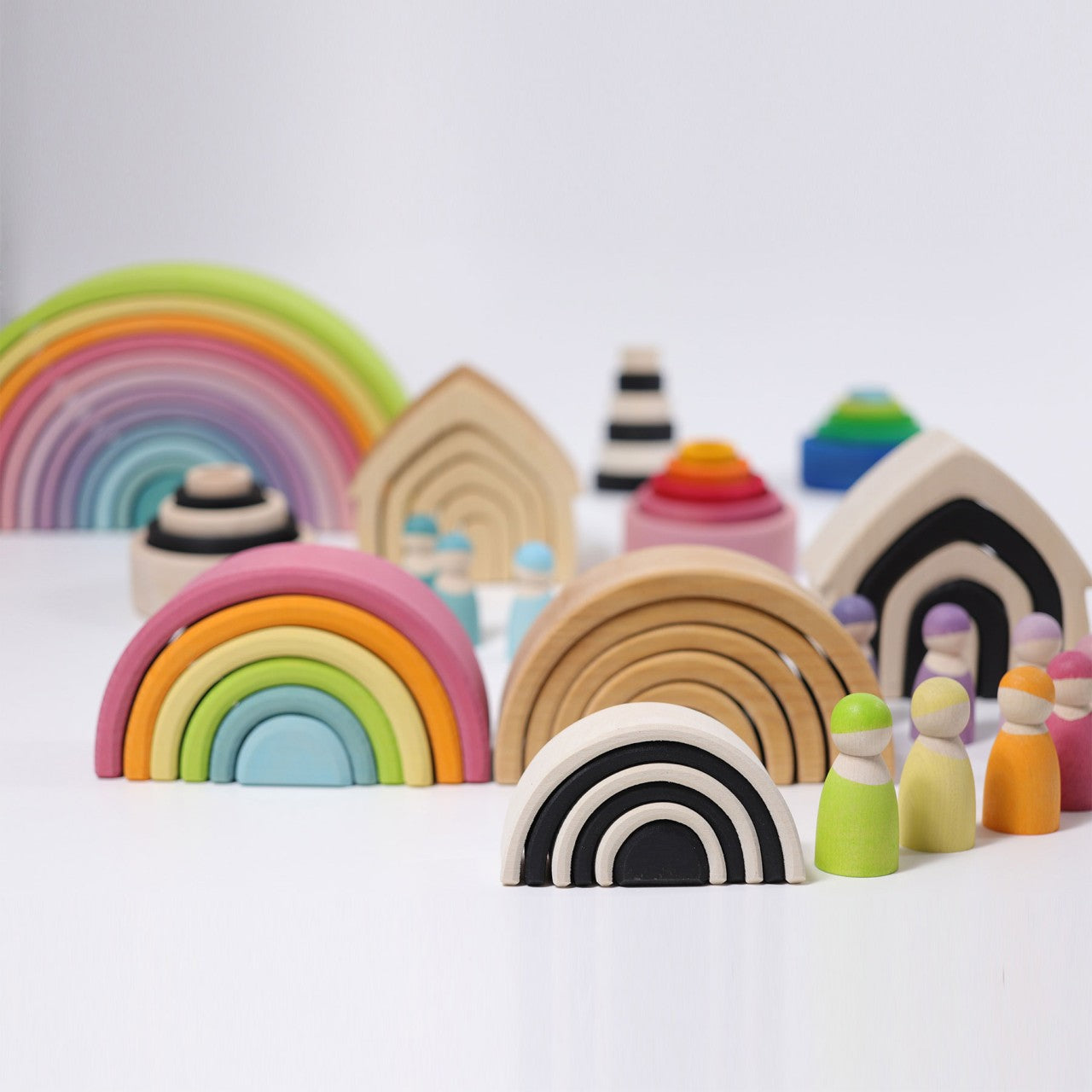 Grand arc-en-ciel pastel